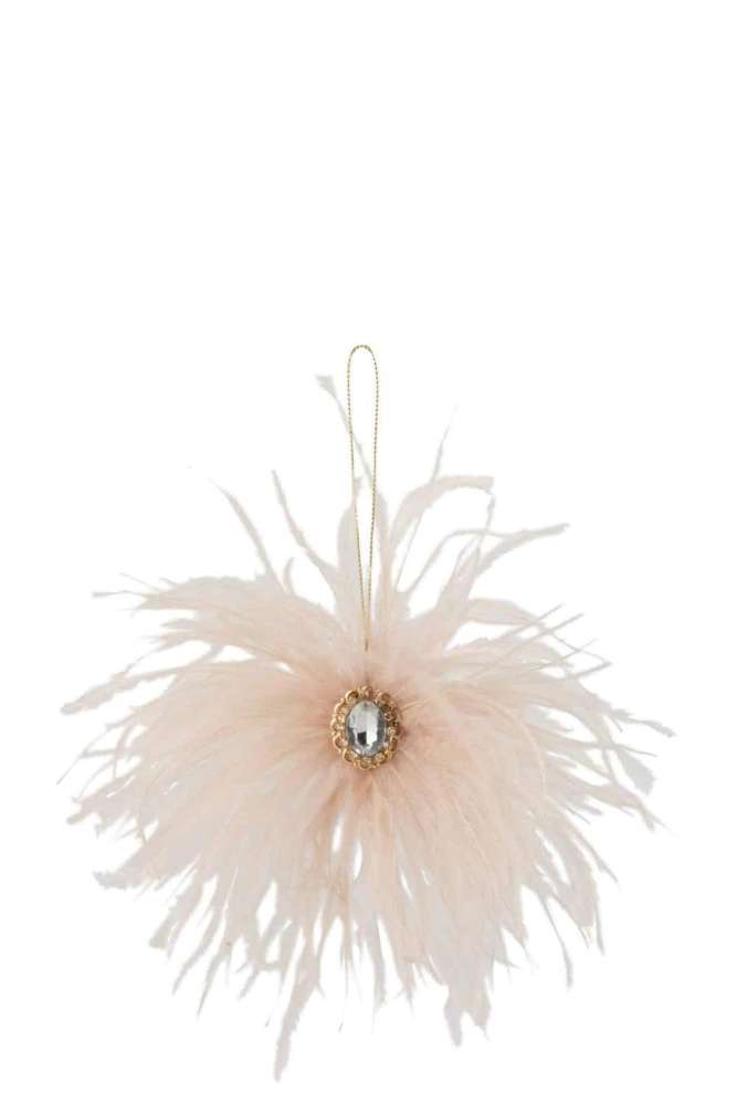 HANGER FEATHERS+STONE ECRU