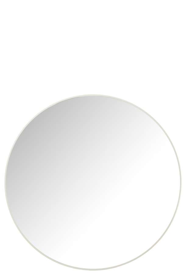 MIRROR ROUND GLASS/METAL WHITE LARGE