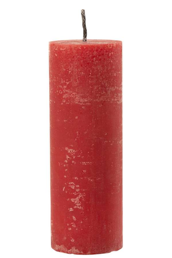 OUTDOOR CANDLE PILLAR PARAFFIN RED EXTRA LARGE-50HOURS