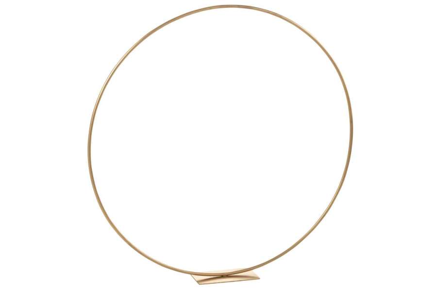 RING DECORATIVE ON FOOT METAL GOLD LARGE