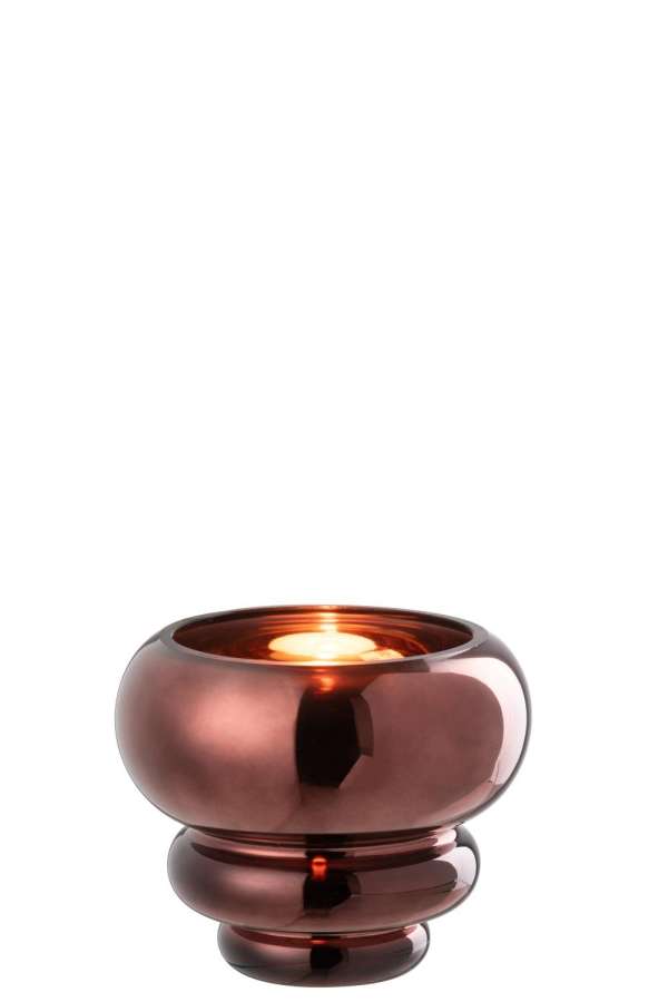 TEALIGHT HOLDER/VASE JULIA GLASS PLUM