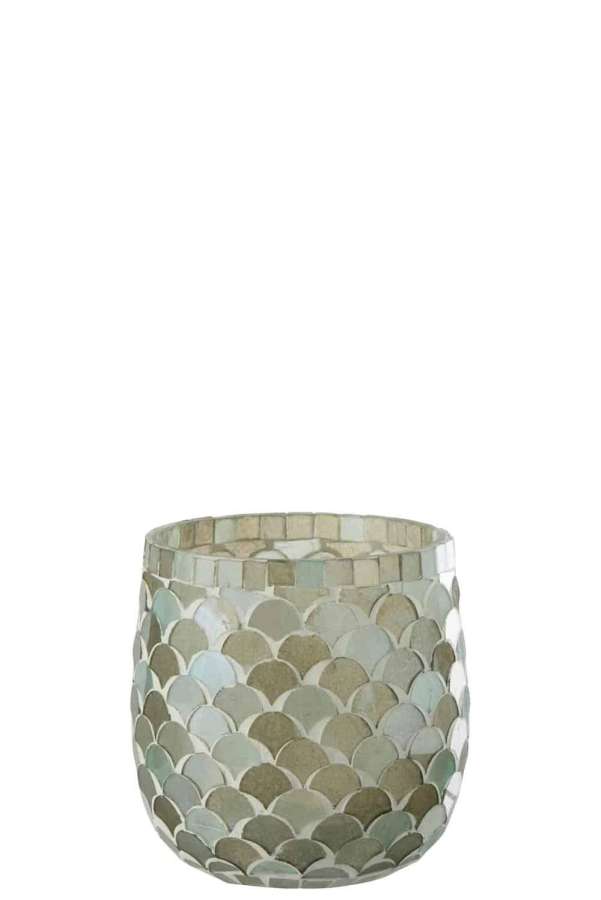 HURRICANE MOSAIC GLASS AQUA MEDIUM