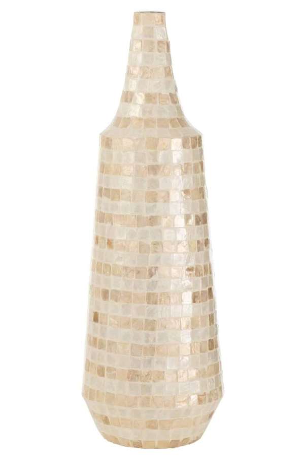 VASE LONG SHELLS/BAMBOO