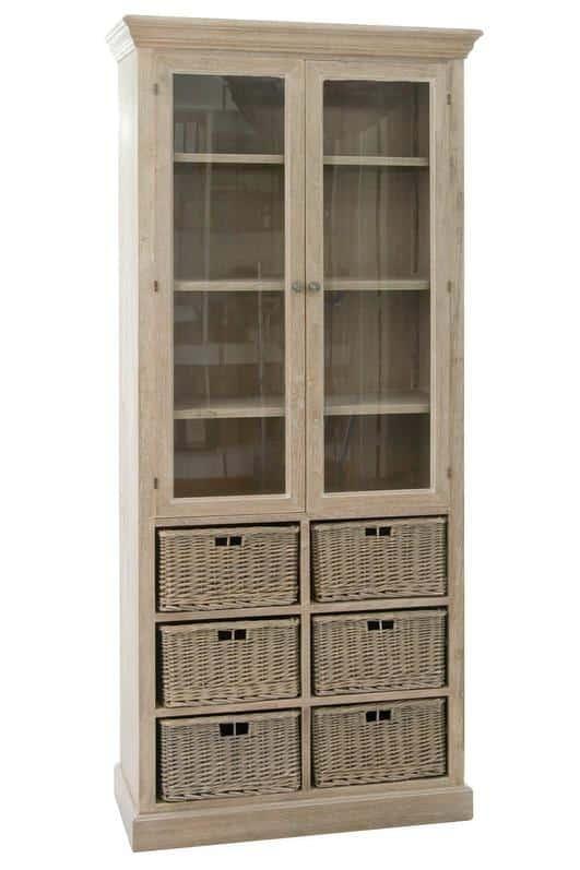 CABINET 6 BASKET 2 DOOR WD GREY W