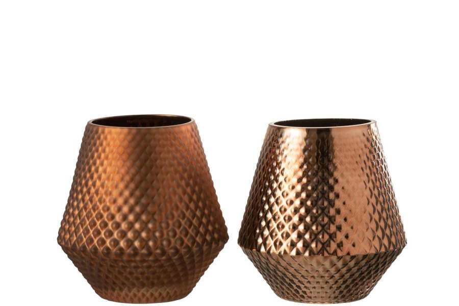 THEALIGHT HOLDER CARI GLASS COPPER MEDIUM ASS