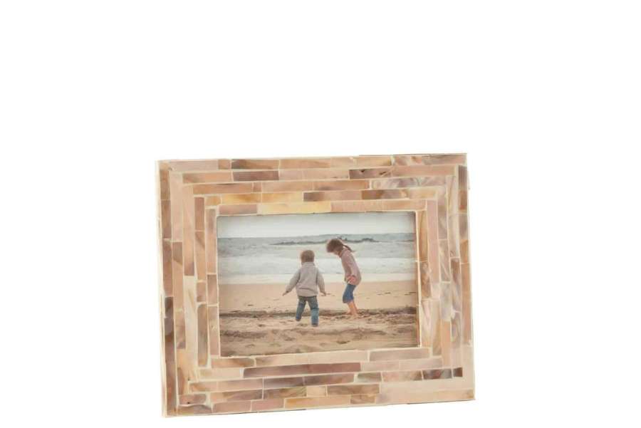 PHOTOFRAME NUYE SHELLS/MDF BEIGE 10x15cm