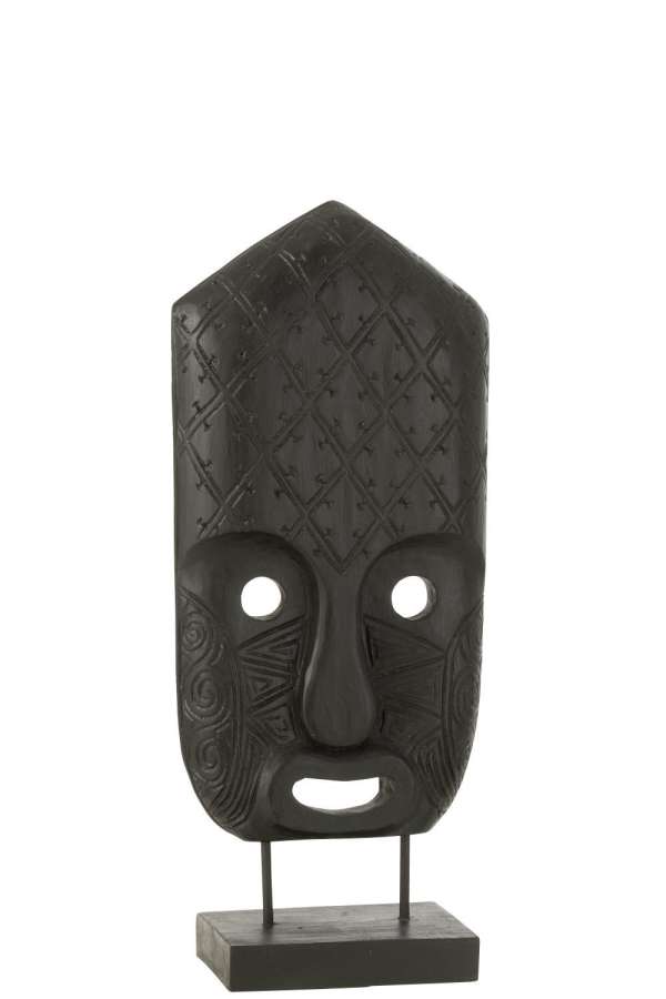 MASK ON FOOT ALBASIA WOOD BLACK LARGE