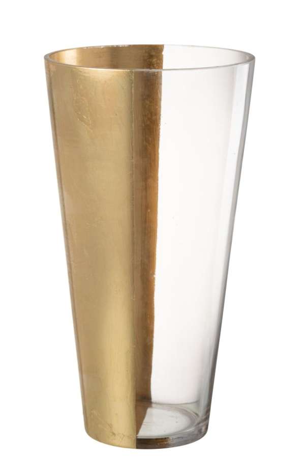 VASE MOA GLASS TRANSPARENT/GOLD