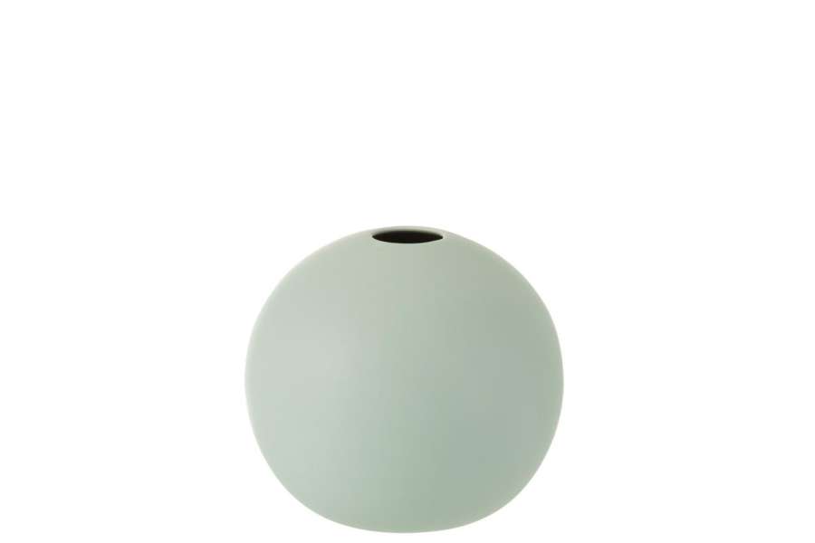 VASE BALL CERAMIC PASTEL GREEN MEDIUM