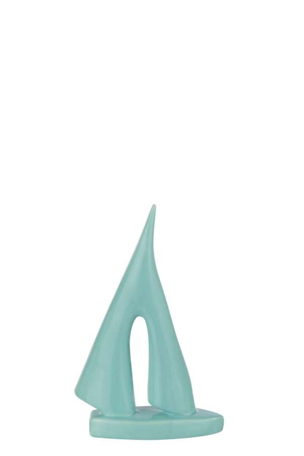 SAILBOAT PORCELAIN AZURE SMALL