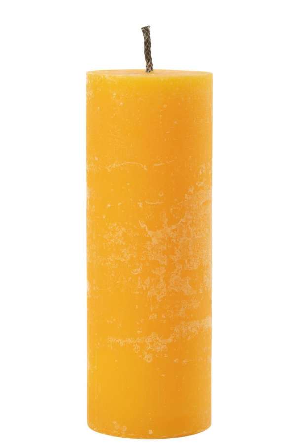 OUTDOOR CANDLE PILLAR PARAFFIN YELLOW EXTRA LARGE-50HOURS