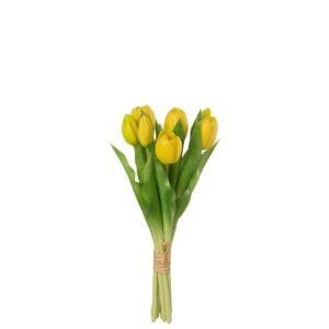 BOUQUET TULIPS 7PIECES PU YELLOW SMALL