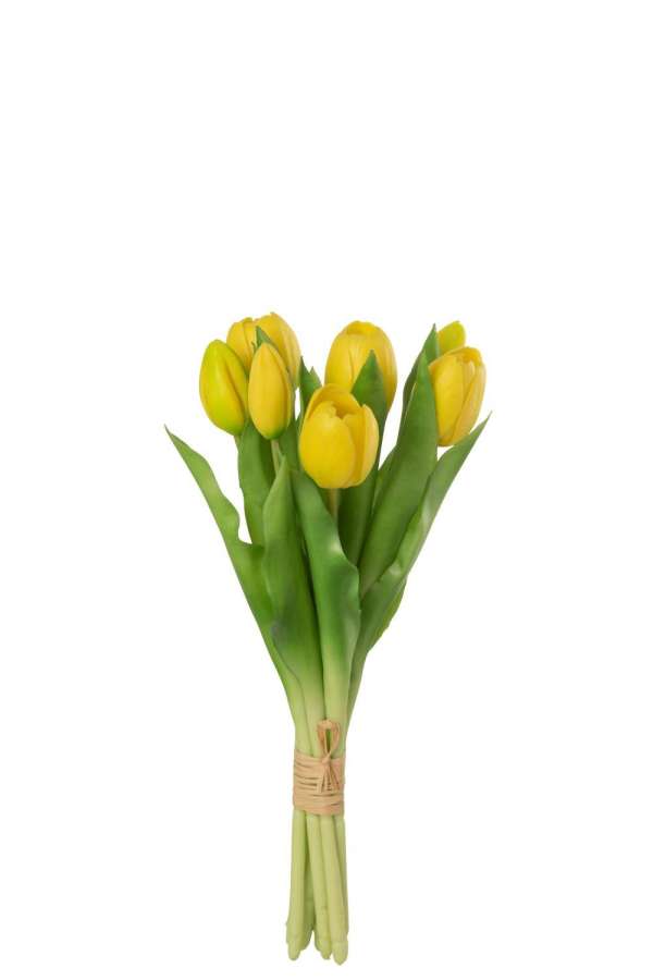 BOUQUET TULIPS 7PIECES PU YELLOW SMALL