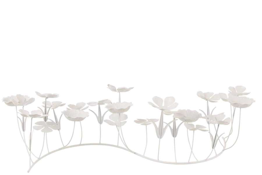 DECORATION FLOWERS METAL WHITE LARGE