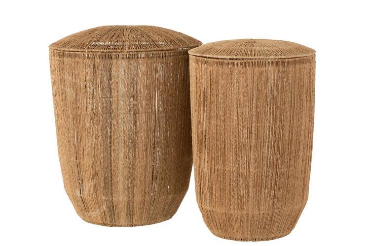 SET 2 BASKETS DANTYA LONG JUTE NATURAL