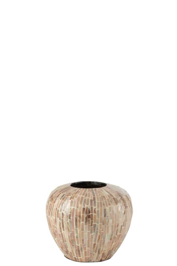 VASE NUYE BALL SHELLS/BAMBOO BEIGE