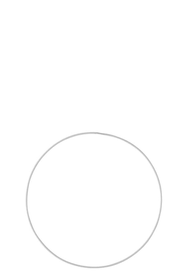 RING DECO METAL WHITE XL 60CM