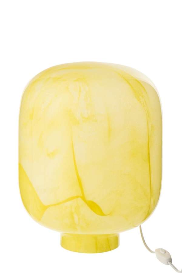 TABLE LAMP BOLA GLASS YELLOW LARGE