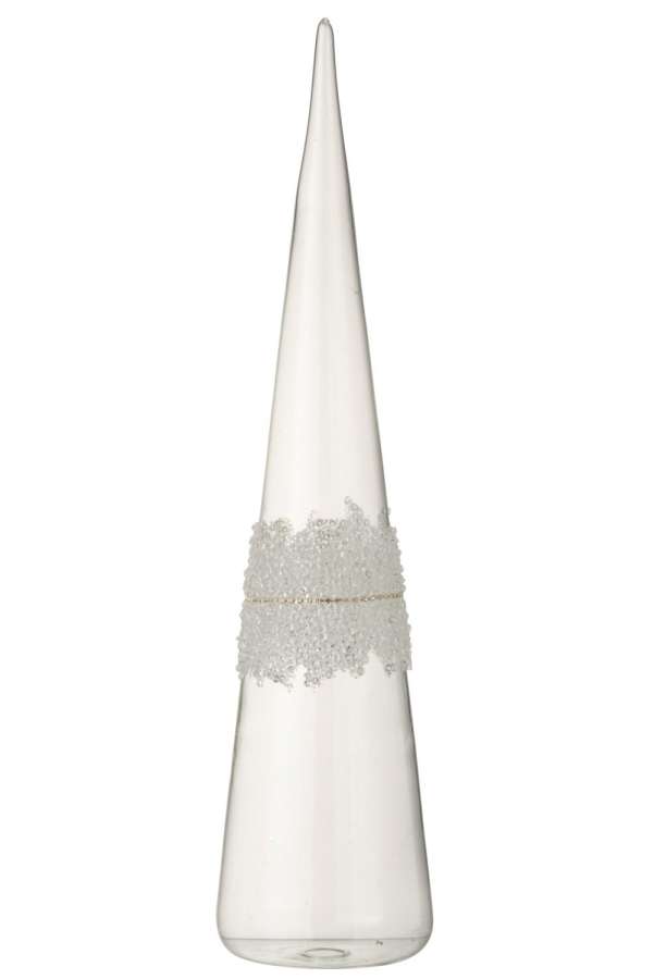 CONE SUGAR MIDDLE DIAMONDS LINE GLASS CLEAR LARGE