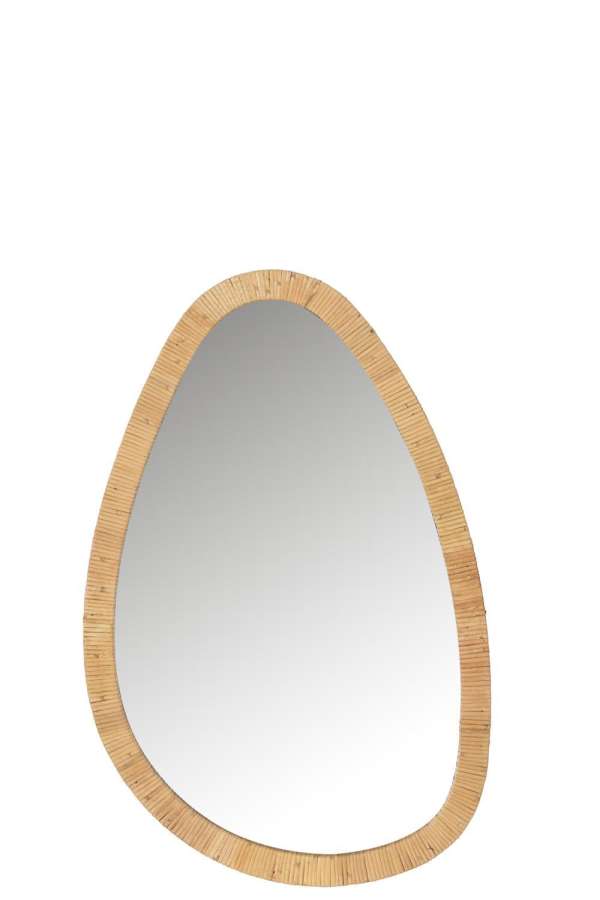 MIRROR PAILLE RATTAN/GLASS NATURAL MEDIUM