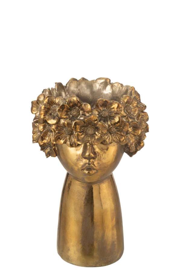 FLOWERPOT NEBU POLY GOLD LARGE