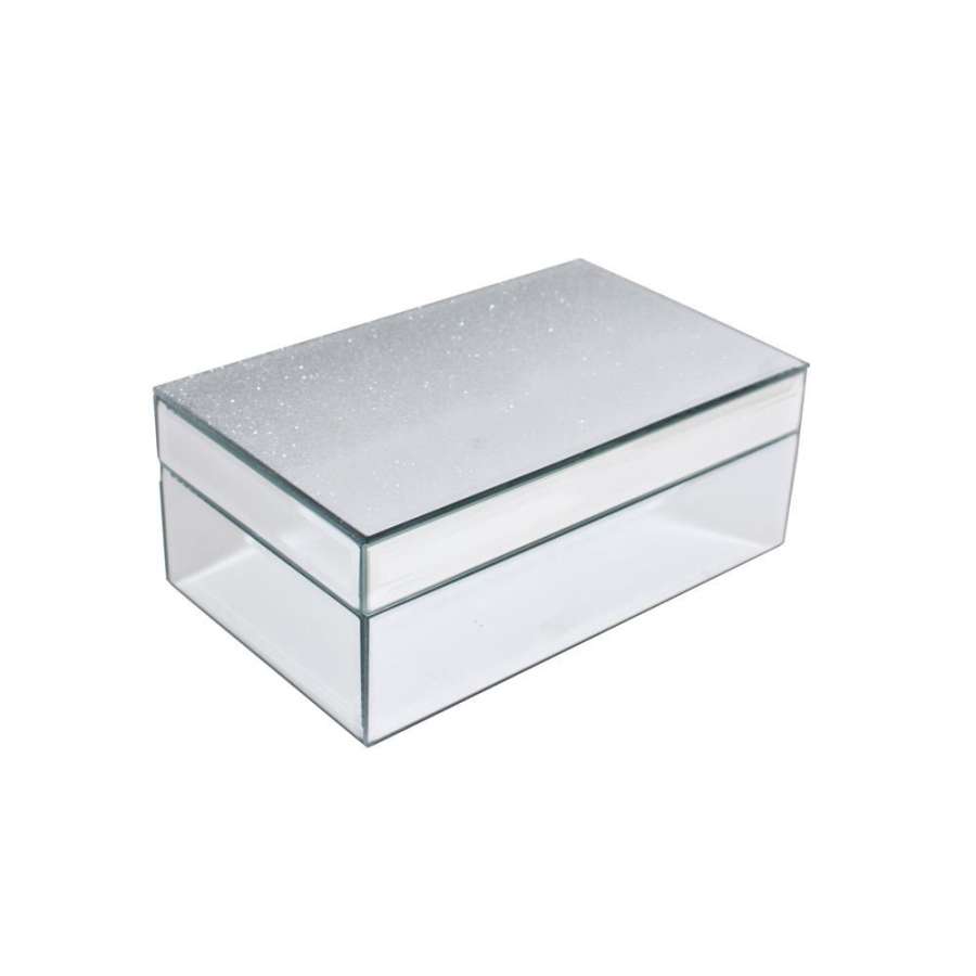 Smykkeskrin Sølv/Glitter 21X13Cm