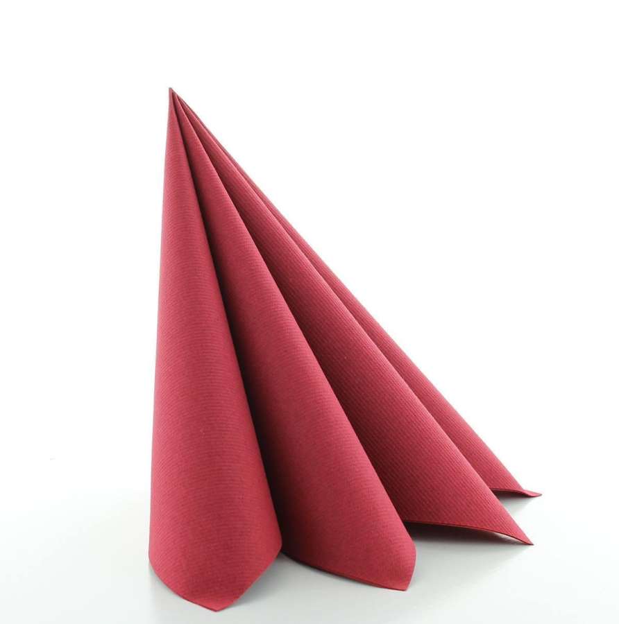 Serviett Tekstil 40X40Cm Vinrød