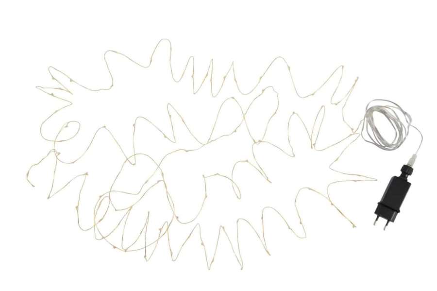 CHRISTMAS LIGHTS WIRE 9M GOLD 90LED WARM WHITE