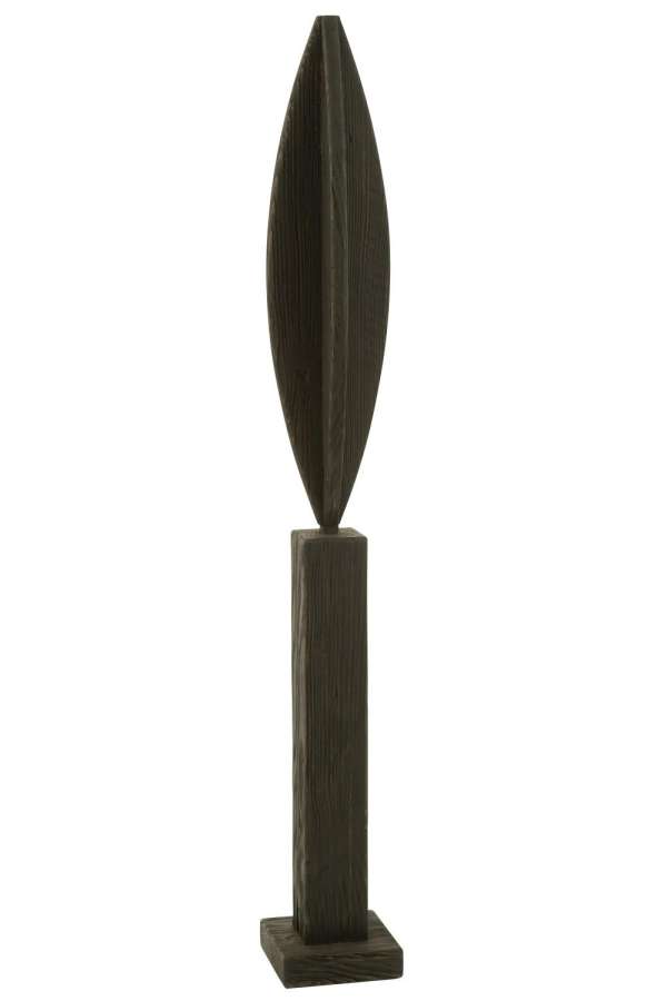 DECO ON FOOT LUKE PINE WOOD BLACK LARGE