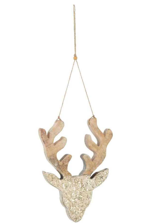 HANGER REINDEER MANGO GLIT L
