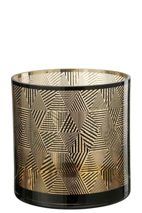 HURRICANE TRIANGLES STRIPES GLASS BR LARGE