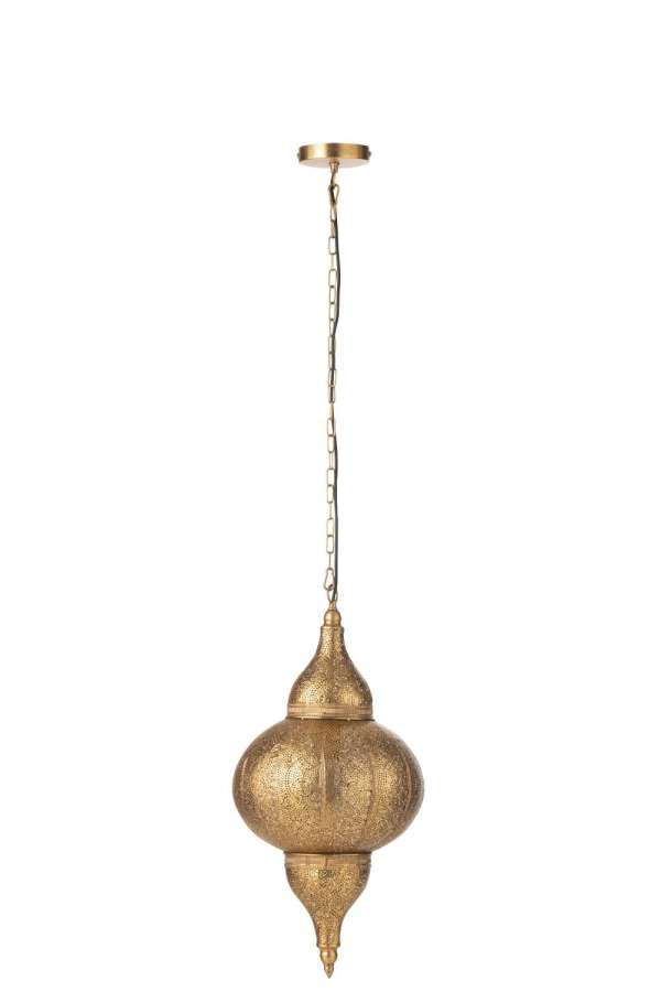 HANGING LAMP BORE METAL GOLD SMALL