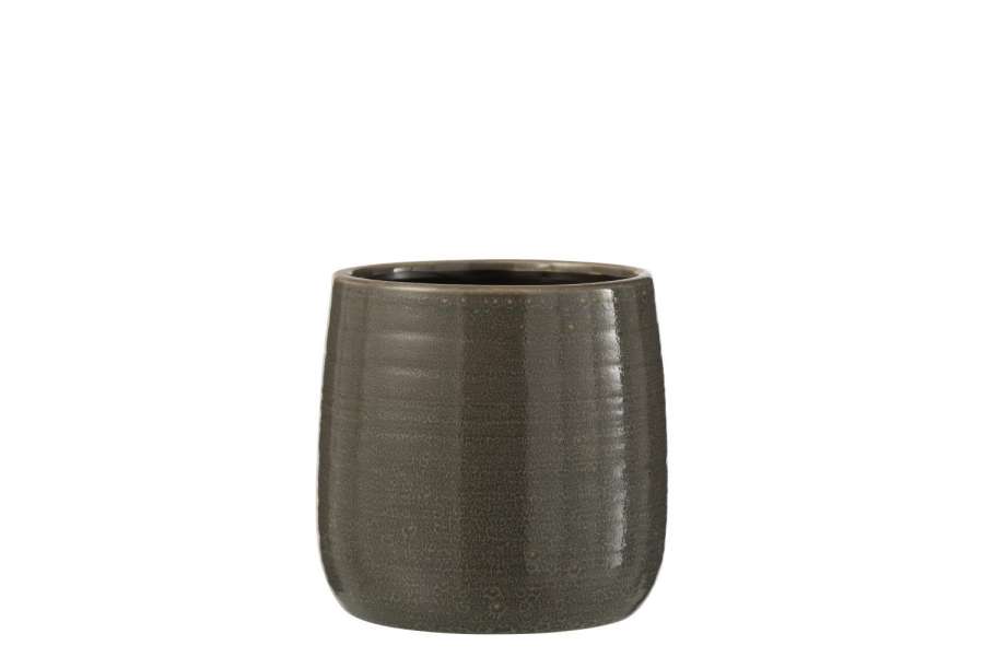FLOWERPOT REGULAR CERAMIC GREY MEDIUM
