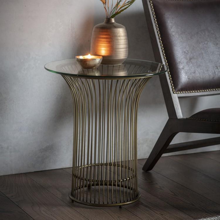 Zepplin Side Table Bronze 500x500x550mm