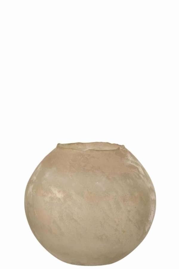 VASE SODA ROUND GLASS GOLD LARGE