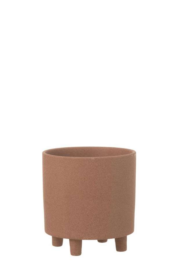 FLOWERPOT THIBAULT CERAMIC BROWN MEDIUM