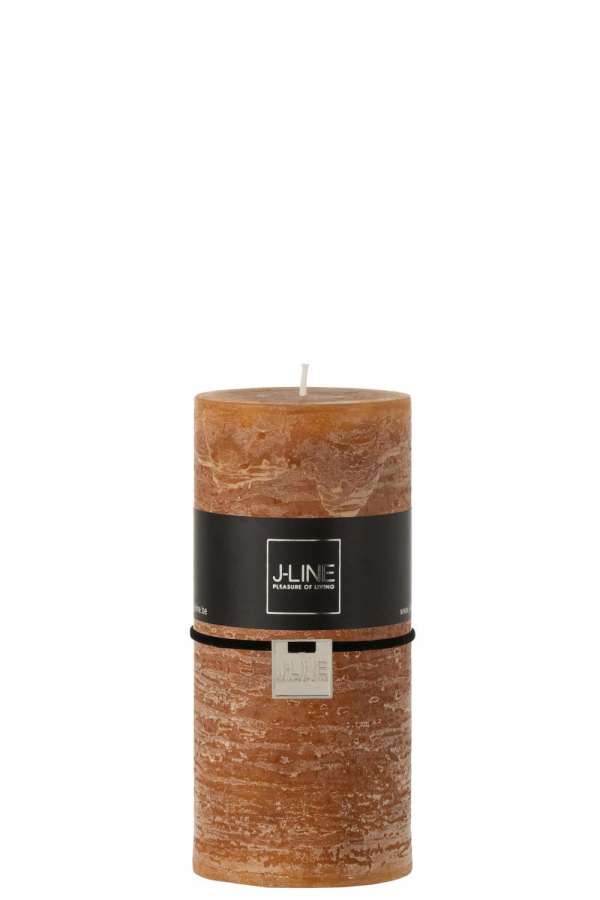 CYLINDER CANDLE  CARAMEL L52H