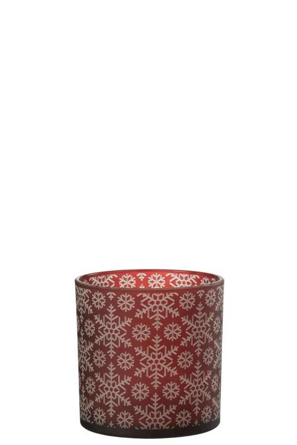 HURRICANE SNOW GLASS RED LARGE