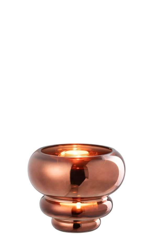 TEALIGHT HOLDER/VASE JULIA GLASS BROWN