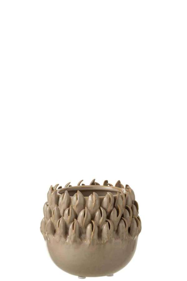 FLOWERPOT IBIZA CERAMIC GREY SMALL