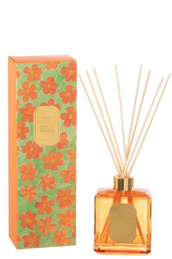 SCENTED OIL FLOWERS ORANGE/GREEN