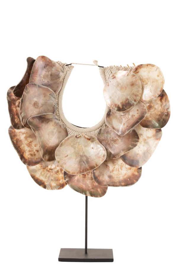 NECKLACE+STAND LISA DECO SHELLS PURPLE