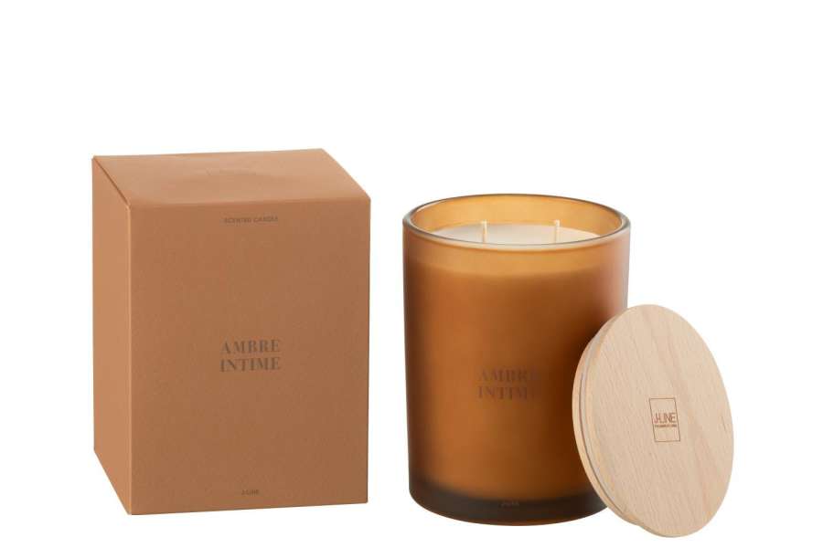 SCENTED CANDLE ACCORDS ESSENTIELS AMBRE INTIME-52H