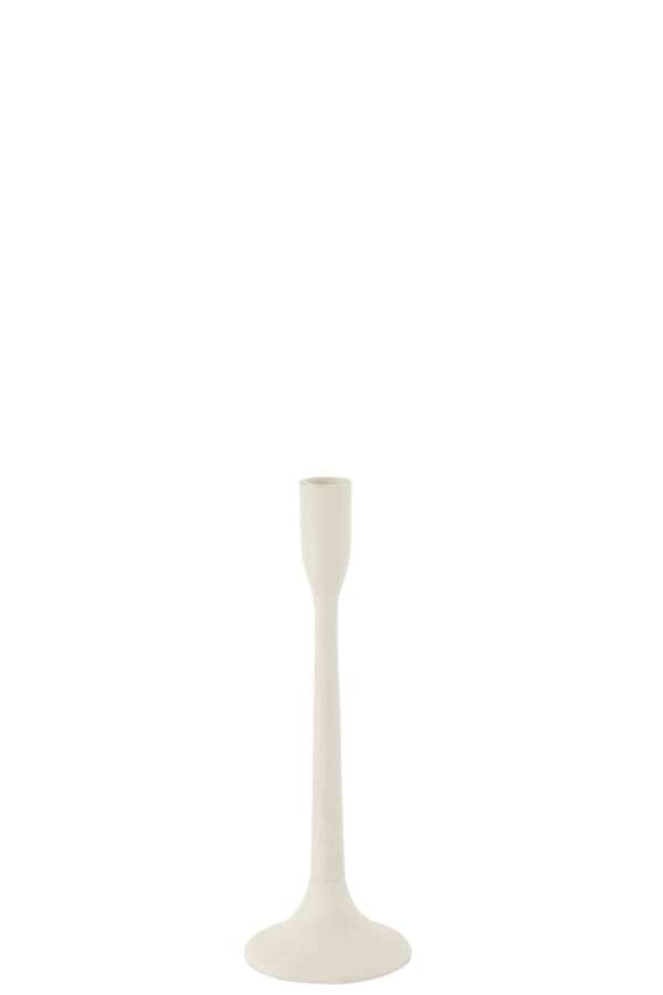 CANDLEHOLDER METAL MATTE WHITE SMALL