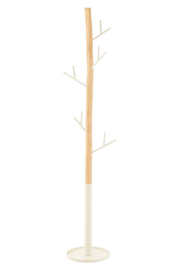 COAT RACK WOOD WHITE/NATURAL
