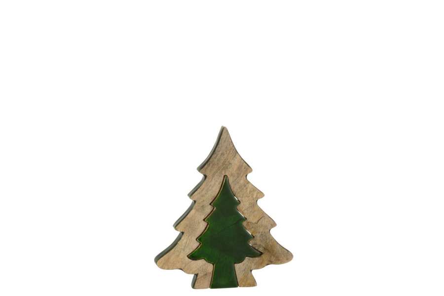 TREE PUZZLE WOOD GREEN/NATURAL SMALL