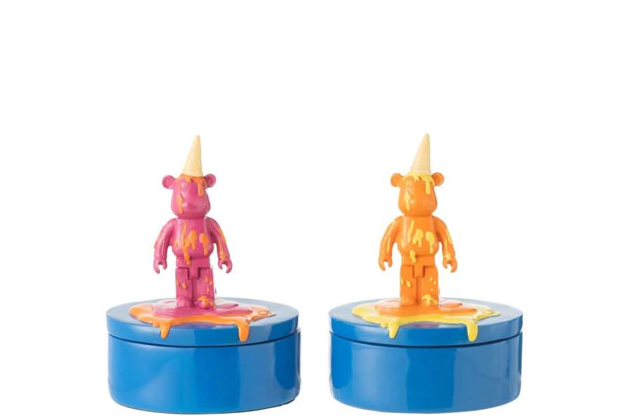 BOX BEAR ICE CREAM CONE RESIN MIX ASSORTMENT OF 2