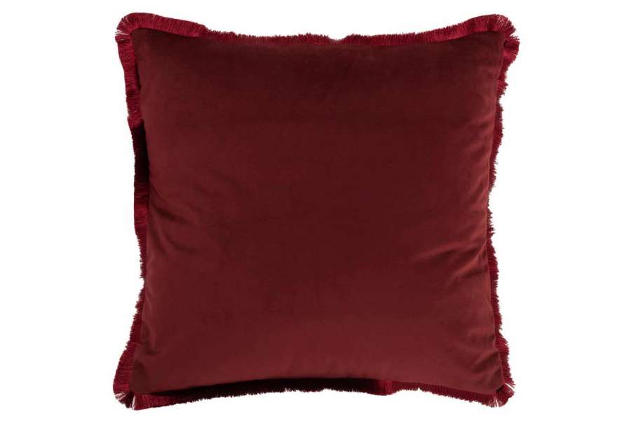 CUSHION ALPHA SQUARE POLYESTER RED