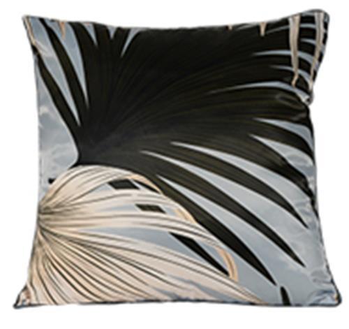 Putetrekk Blad Blå/Sort 46X46Cm