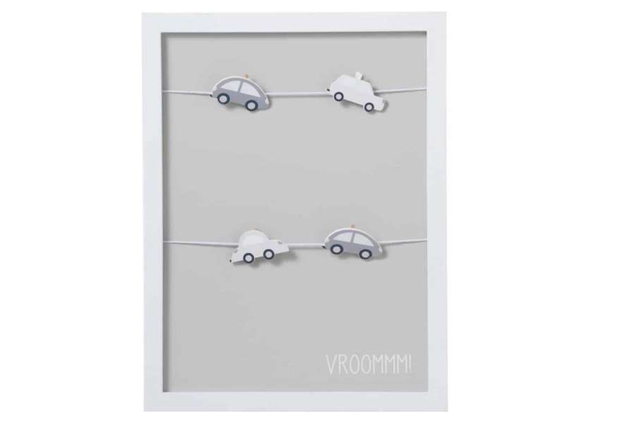 PHOTO FRAME WITH 4 CLIPS 4 AUTO WOOD GREY